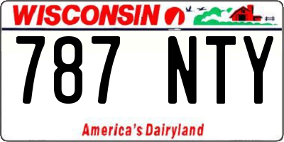 WI license plate 787NTY