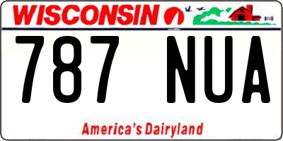 WI license plate 787NUA