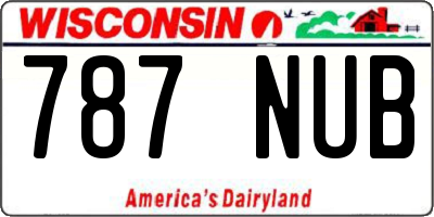 WI license plate 787NUB