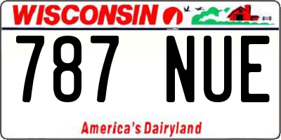 WI license plate 787NUE