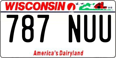 WI license plate 787NUU