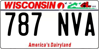 WI license plate 787NVA