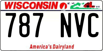 WI license plate 787NVC