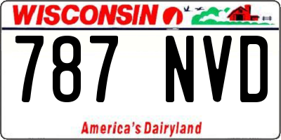 WI license plate 787NVD