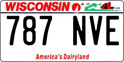 WI license plate 787NVE