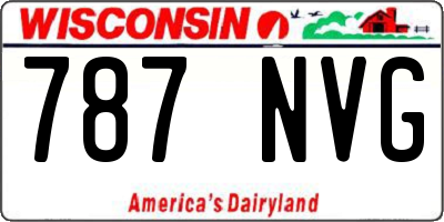 WI license plate 787NVG