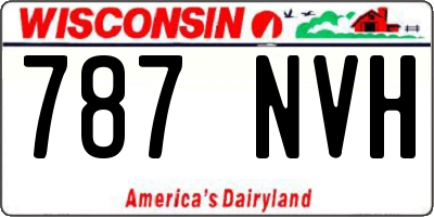 WI license plate 787NVH