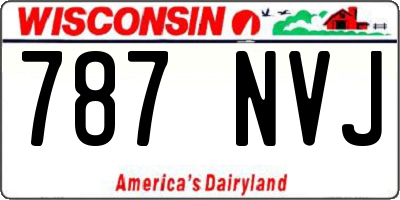 WI license plate 787NVJ