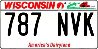 WI license plate 787NVK