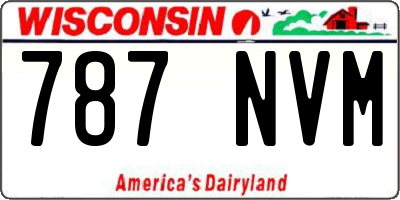 WI license plate 787NVM
