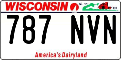 WI license plate 787NVN
