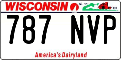 WI license plate 787NVP
