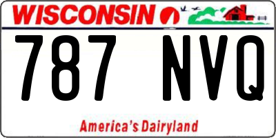 WI license plate 787NVQ