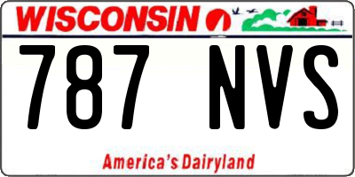 WI license plate 787NVS