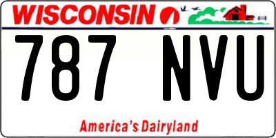 WI license plate 787NVU
