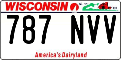 WI license plate 787NVV