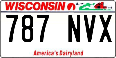 WI license plate 787NVX