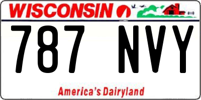WI license plate 787NVY