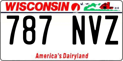 WI license plate 787NVZ