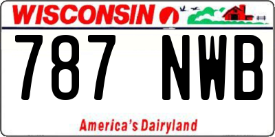 WI license plate 787NWB