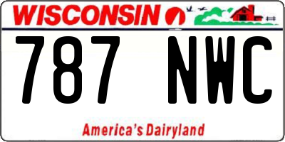 WI license plate 787NWC