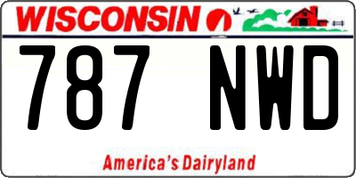 WI license plate 787NWD