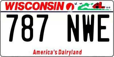 WI license plate 787NWE
