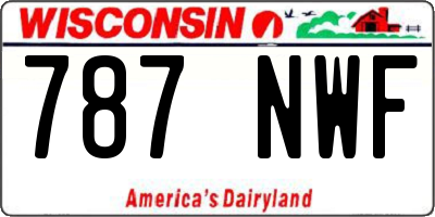 WI license plate 787NWF