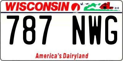 WI license plate 787NWG