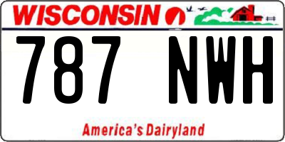 WI license plate 787NWH