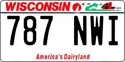 WI license plate 787NWI