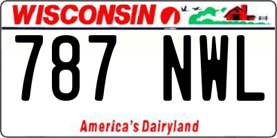 WI license plate 787NWL