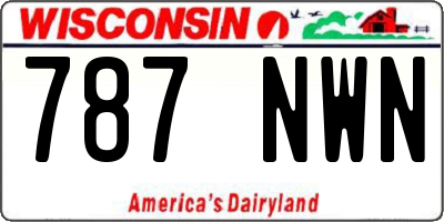 WI license plate 787NWN