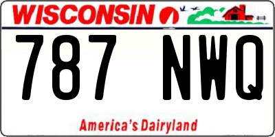 WI license plate 787NWQ