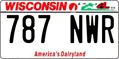WI license plate 787NWR