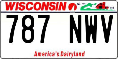 WI license plate 787NWV