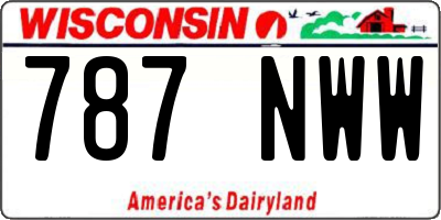 WI license plate 787NWW