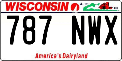 WI license plate 787NWX