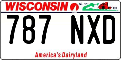 WI license plate 787NXD
