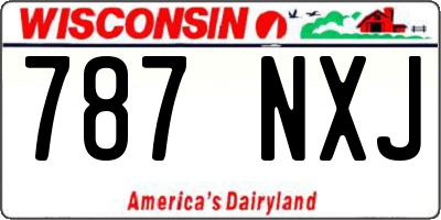 WI license plate 787NXJ