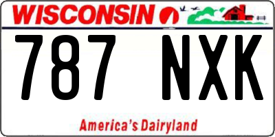 WI license plate 787NXK