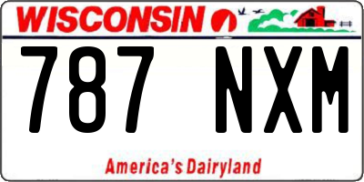 WI license plate 787NXM