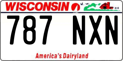 WI license plate 787NXN
