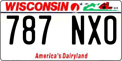 WI license plate 787NXO
