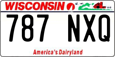 WI license plate 787NXQ