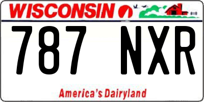 WI license plate 787NXR