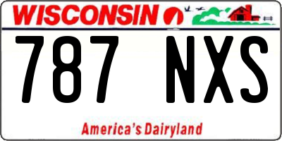 WI license plate 787NXS