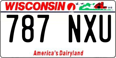 WI license plate 787NXU
