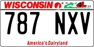 WI license plate 787NXV