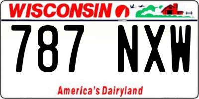 WI license plate 787NXW